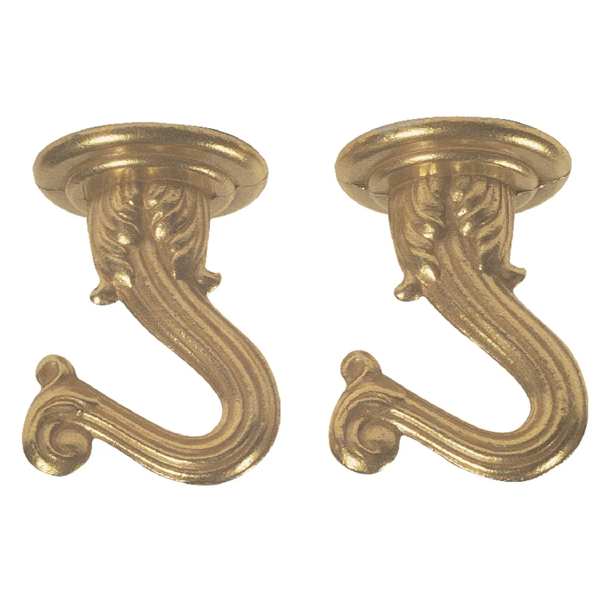 Recyclable Westinghouse 1-1 2 In. Polished Brass Steel Swag Hook 2-Pack Refined