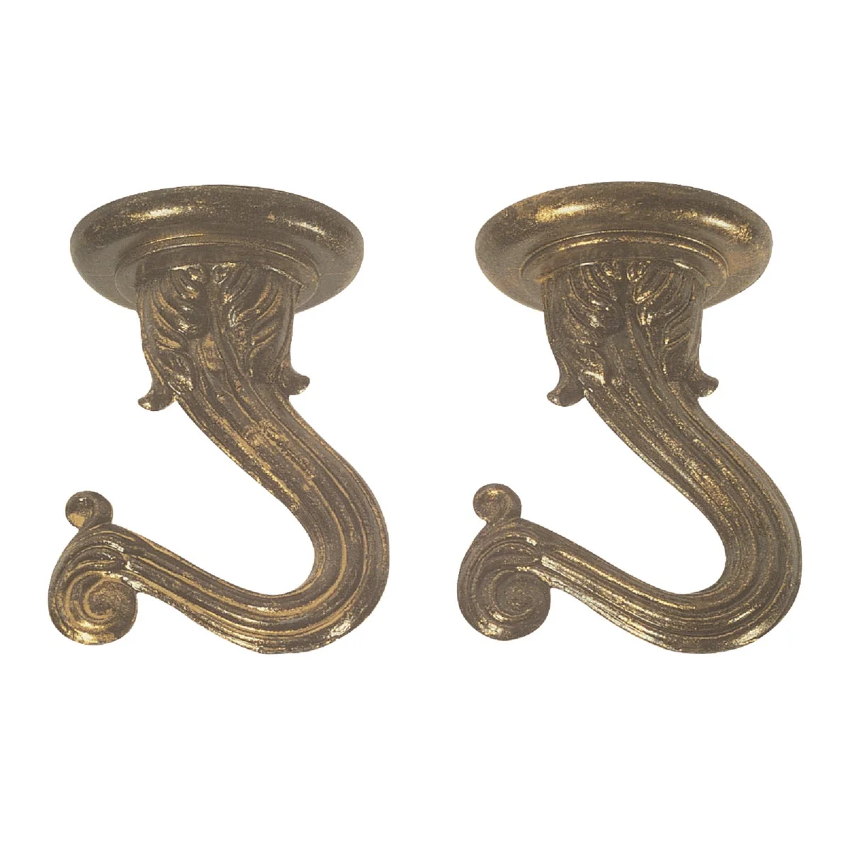 Contemporary Westinghouse 1-1 2 In. Antique Brass Steel Swag Hook 2-Pack Fine