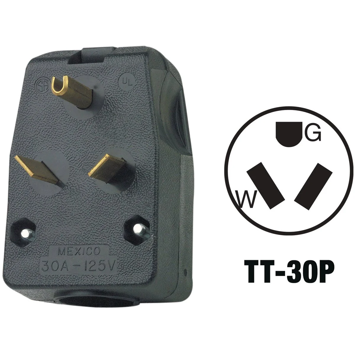 Detailed Leviton 30A 125V 3-Wire 2-Pole Angle Power Plug Easy-to-Use