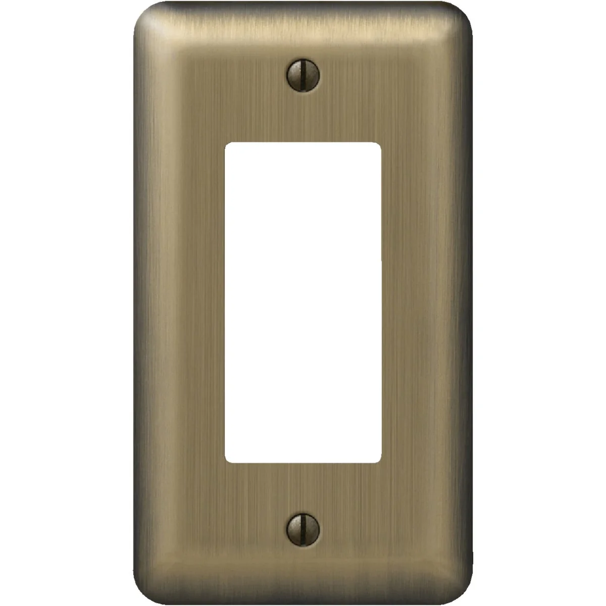 Excellent Amerelle 1-Gang Stamped Steel Rocker Decorator Wall Plate Brushed Brass Pure