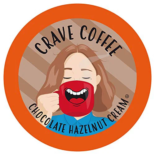 Refined Chocolate Hazelnut Creme Coffee Pods for Keurig K Cup Brewers 40 Count Original Design