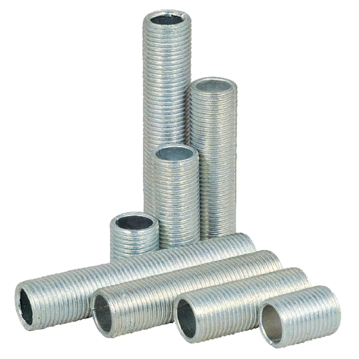 Elite Westinghouse 1 8-IP Assorted Length Steel Lamp Nipple 8-Pack Fine