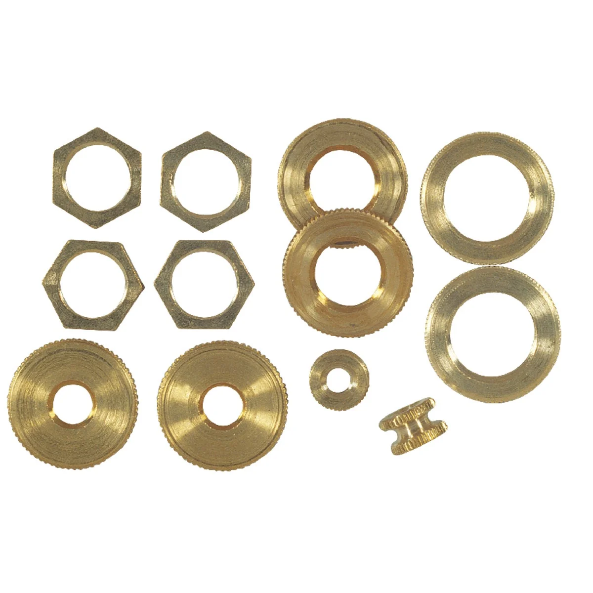 Eco-Friendly Westinghouse Brass 1 8 In. IP Lamp Fixture Lock Nut Assortment 12-Piece Natural