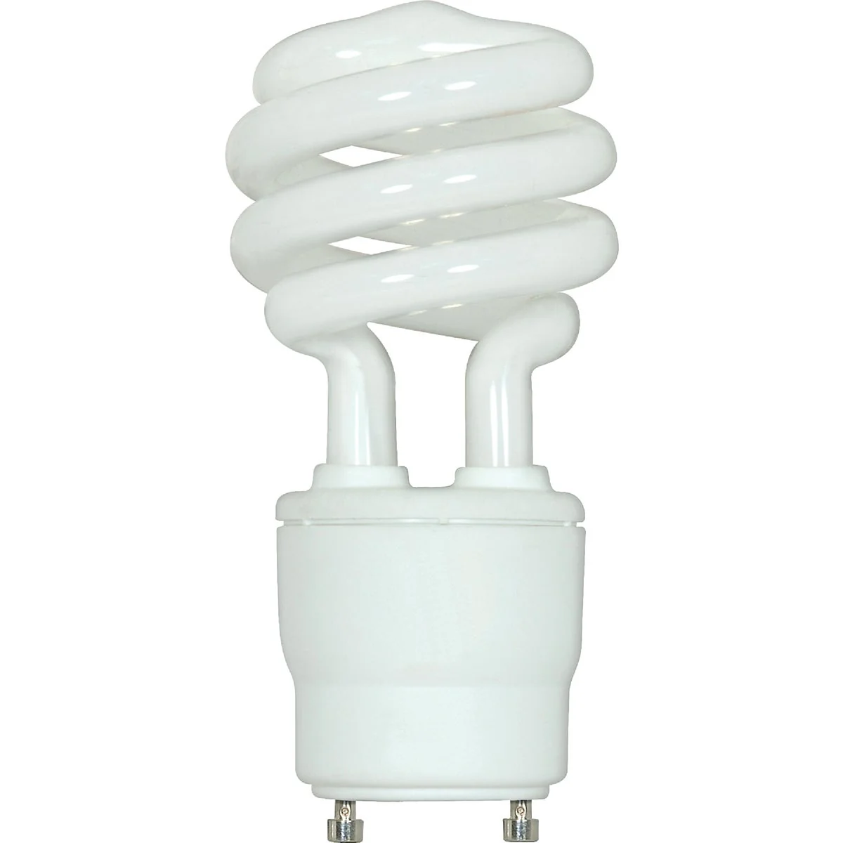 Durable Satco 60W Equivalent Warm White GU24 Base T2 Spiral CFL Light Bulb High-Quality