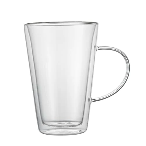 Powerful 14 oz Professional Glass Mug 2 Count Functional