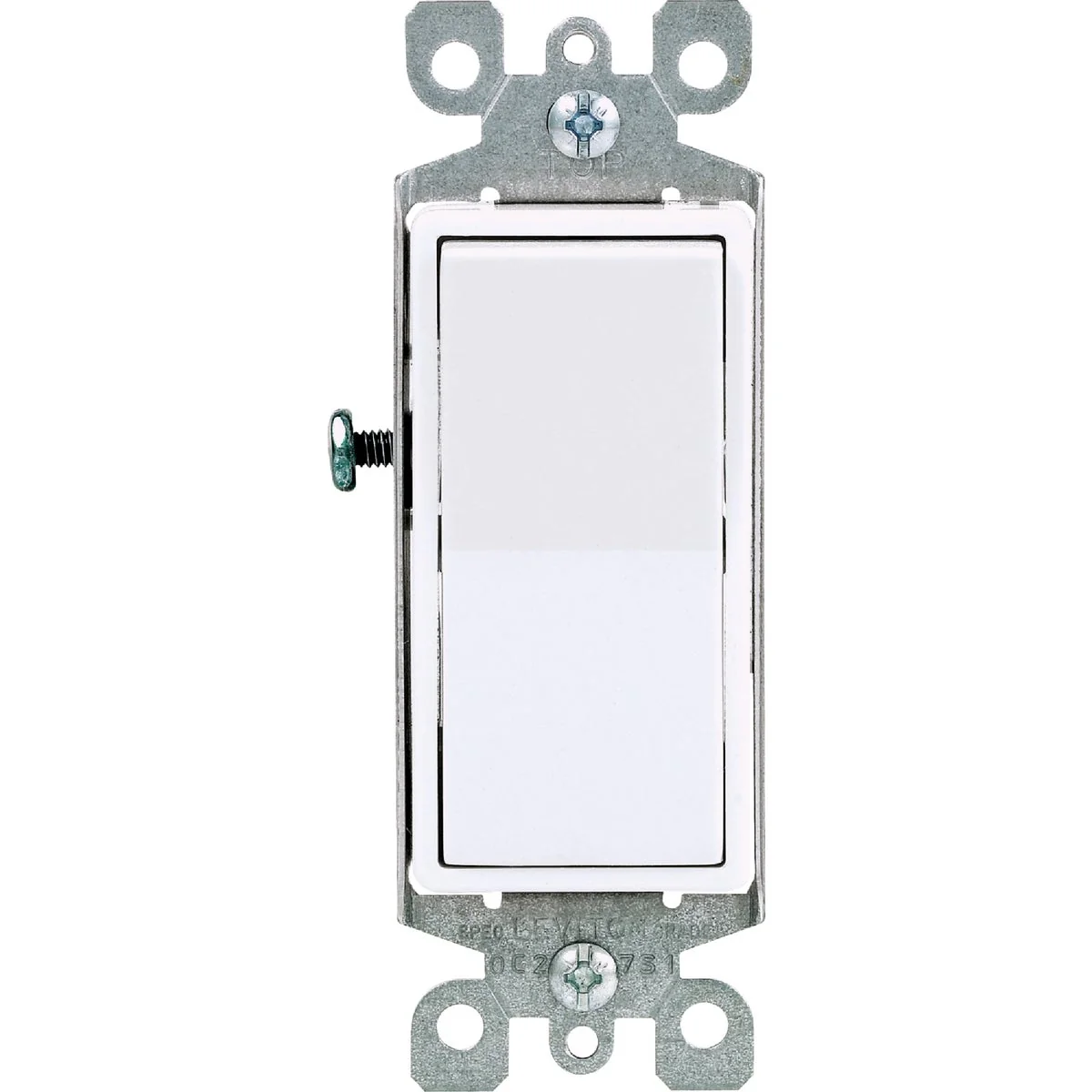 Optimized Leviton Decora Residential Grade 15 Amp Rocker Single Pole Switch White Solid