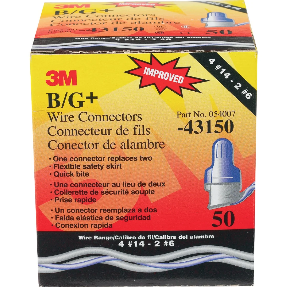 Casual 3M Performance Plus Large Wire Connector 50-Pack Comfortable