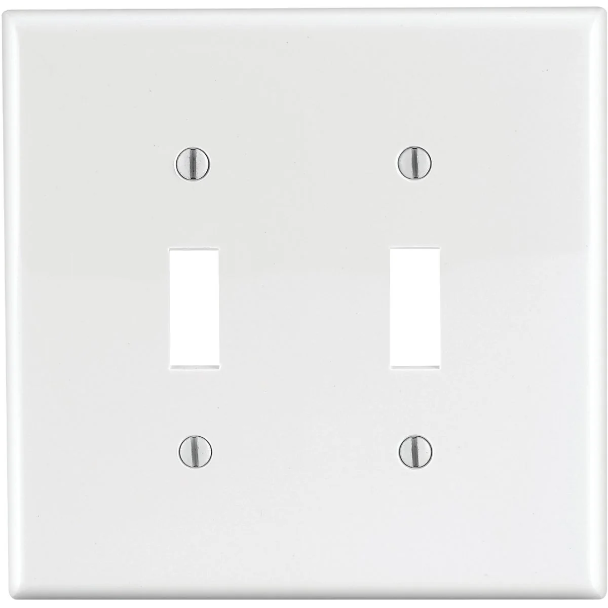 Natural Leviton 2-Gang Thermoplastic Nylon Mid-Way Toggle Switch Wall Plate White Exceptional