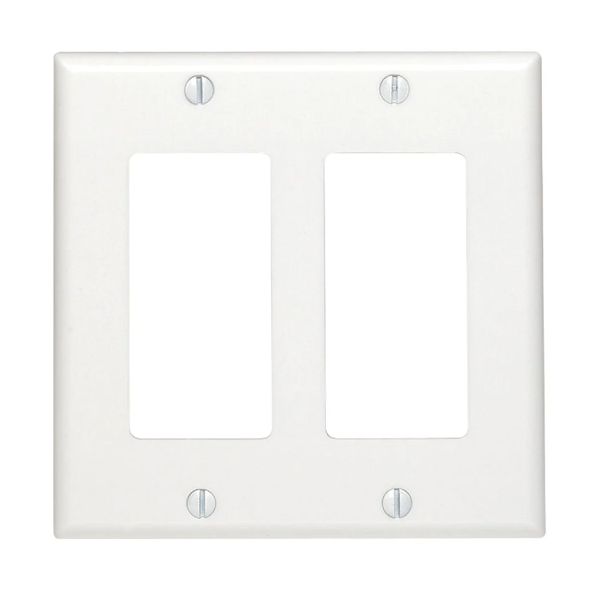 Comfortable Leviton Decora 2-Gang Smooth Plastic Rocker Decorator Wall Plate White Breathable