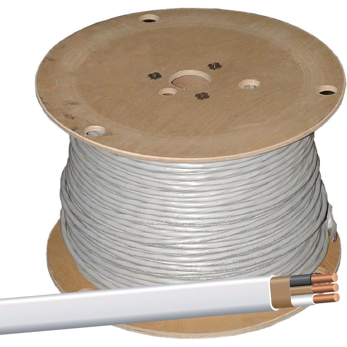 Organic Romex 450 Ft. 14-2 Solid White NMW G Electrical Wire Durable