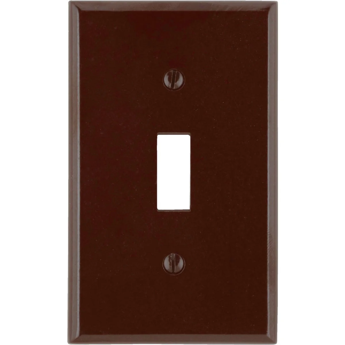 Advanced Leviton 1-Gang Plastic Toggle Switch Wall Plate Brown Crafted