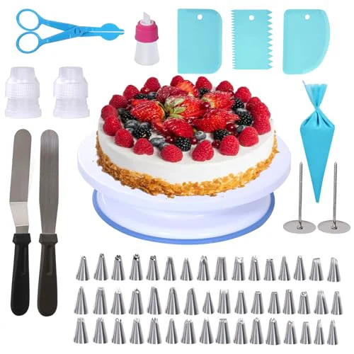 Excellent Cake Decorating Supplies Kit 60pcs 60 Count Detailed