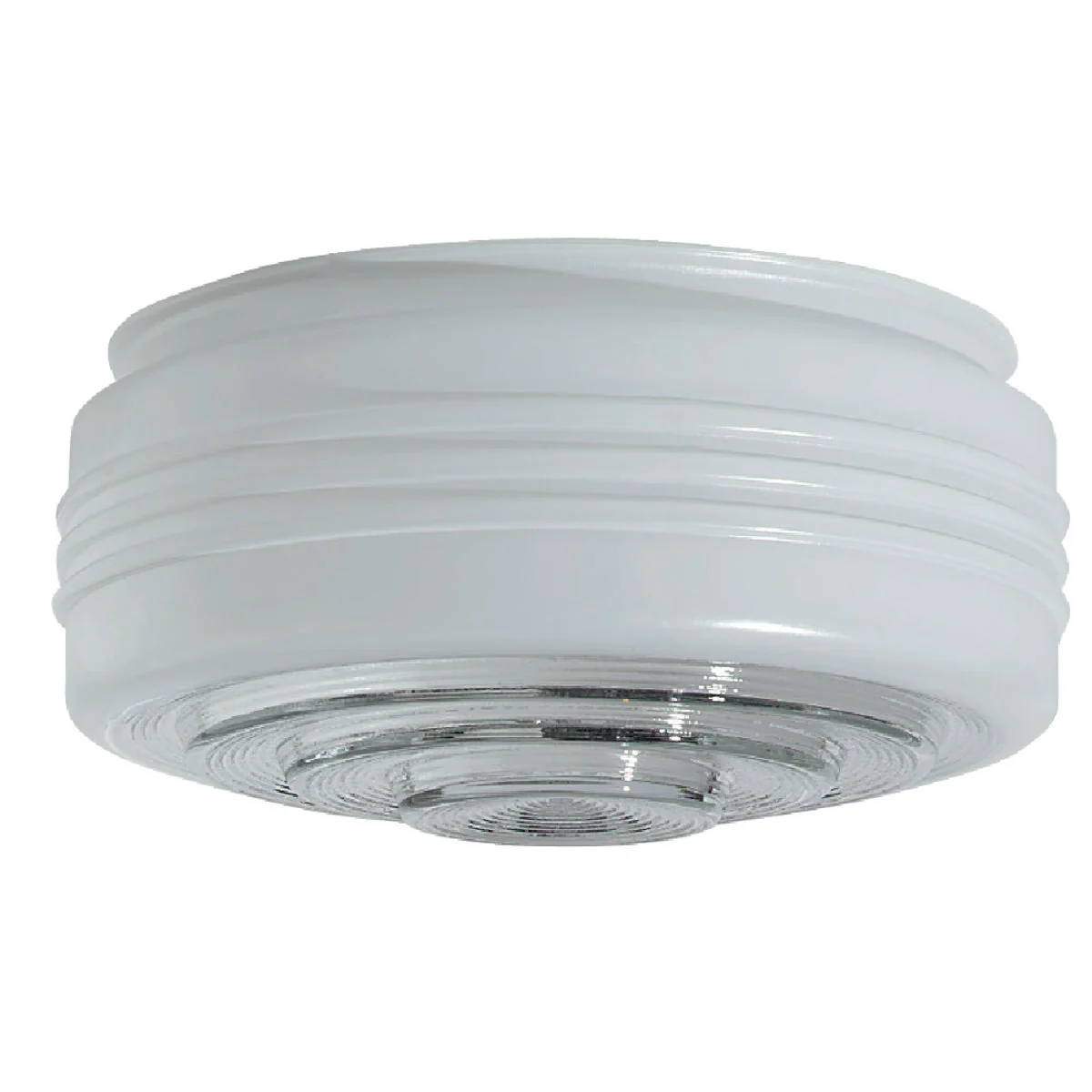 Certified Westinghouse White Clear 4 In. x 8-3 4 In. Drum Ceiling Shade World-Class