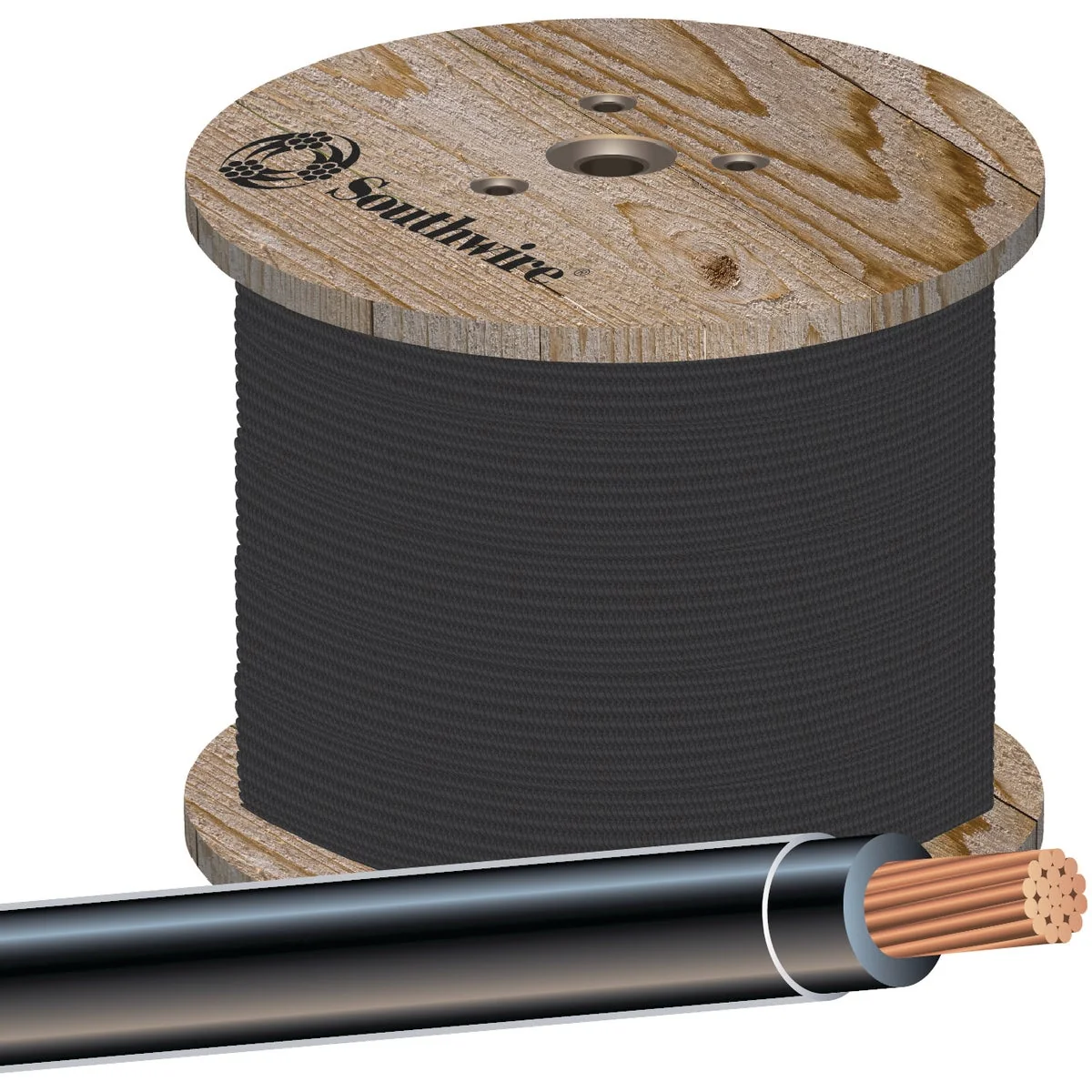 Next-Generation Southwire 500 Ft. 2 AWG Stranded Black THHN Electrical Wire Innovative
