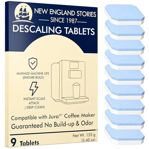 Lightweight Jura Compatible Descaling Tablets 9 Count Soft