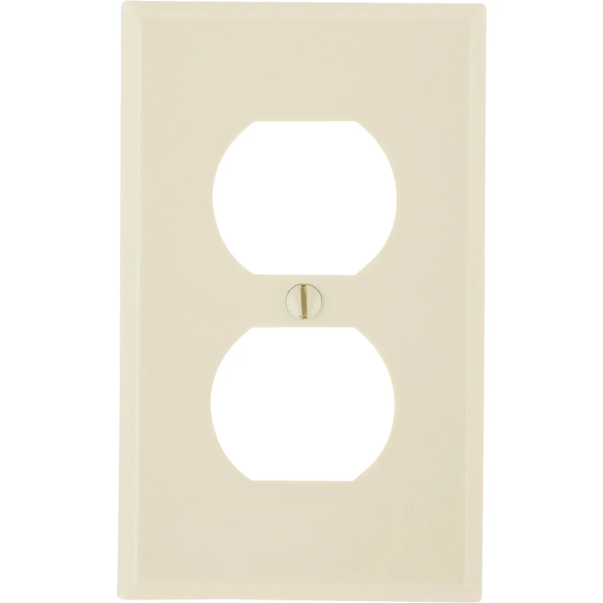 Innovative Leviton 1-Gang Smooth Plastic Outlet Wall Plate Ivory Casual