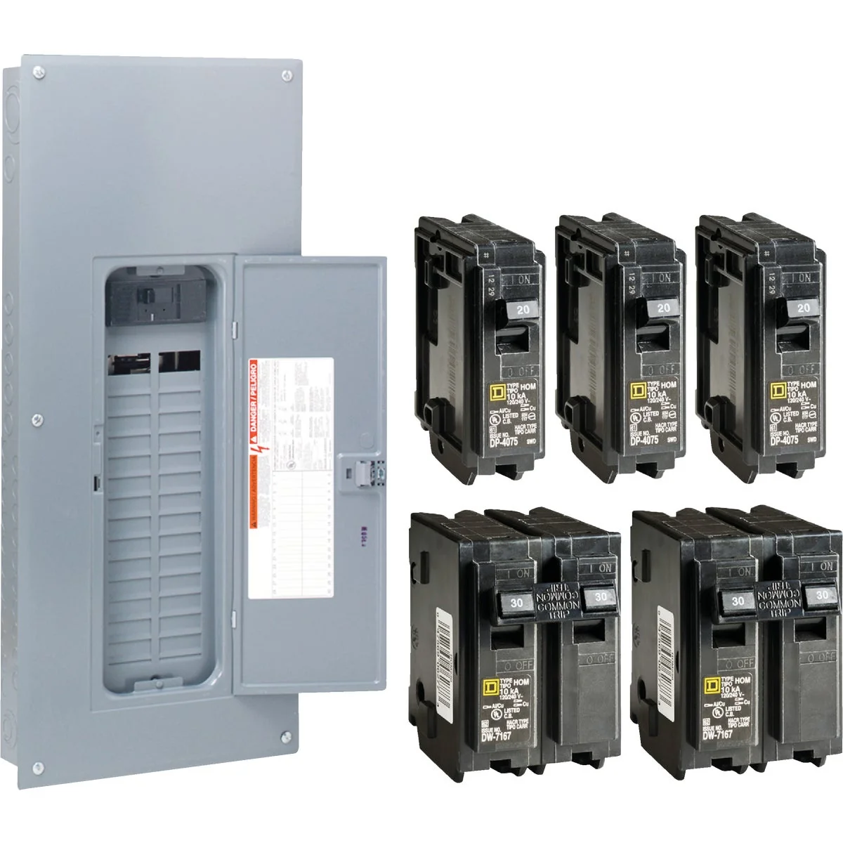 Practical Square D Homeline 200A 30-Space 60-Circuit Indoor Value Pack Main Breaker Plug-on Neutral Load Center Traditional