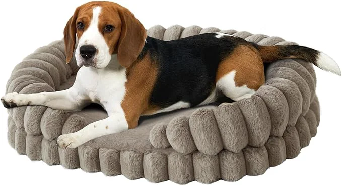 Genuine BALANCE Calming Dog Bed for Medium Sized Dogs 30 Inches Oval Washable Pet Bed with Sides Orthopedic Pet Couch Sofa with Non-Slip Bottom OatmealAbout ThisOverview Official