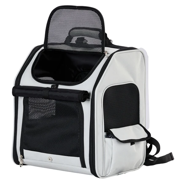 Exclusive Pet Carrier Backpack Expandable Cat Dog Carrier With Back Extension Breathable Mesh Travel Backpack For Small Dogs Cats Premium