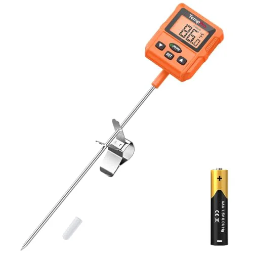 Reusable TempDip Programmable Candy Thermometer with Pot Clip Authentic