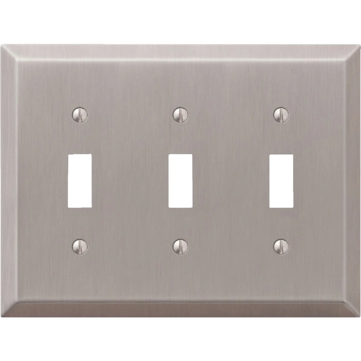 First-Class Amerelle 3-Gang Stamped Steel Toggle Switch Wall Plate Brushed Nickel High-Performance