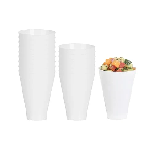 Green 7 Ounce Plastic Glasses 100 Round Incline Shooter Cups 100 Count Casual