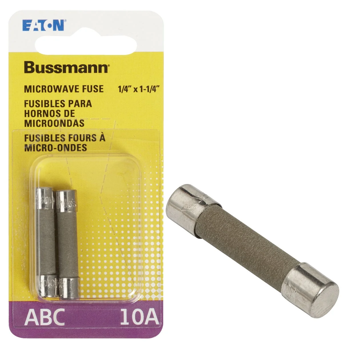Practical Bussmann 10A ABC Ceramic Tube Electronic Fuse 2-Pack Enhanced