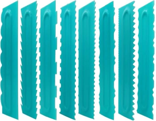 Secure Cake Scraper set of 8 Pack Cake Edge Tools 8 Count Responsible