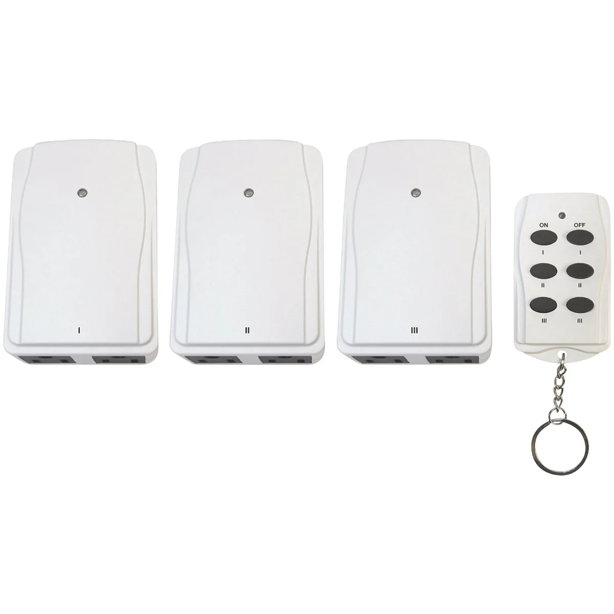 Environmentally Friendly Prime 80 Ft. Range White Wireless Switch with Remote Control 3-Pack First-Class