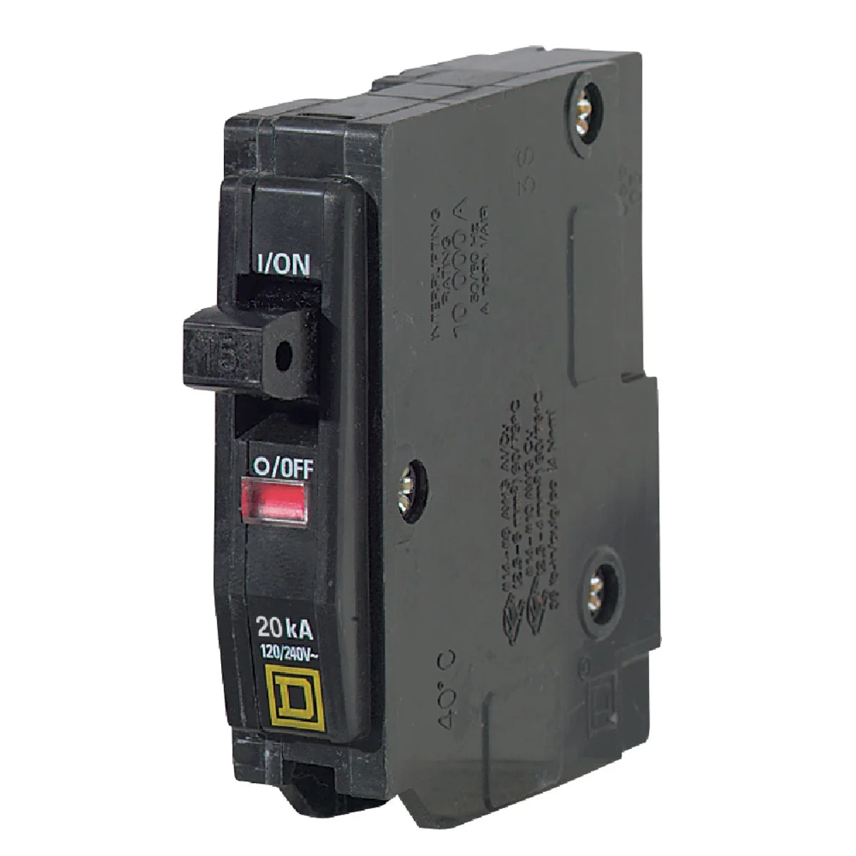 Organic Square D QO 20A Single-Pole Standard Trip Circuit Breaker Sustainable