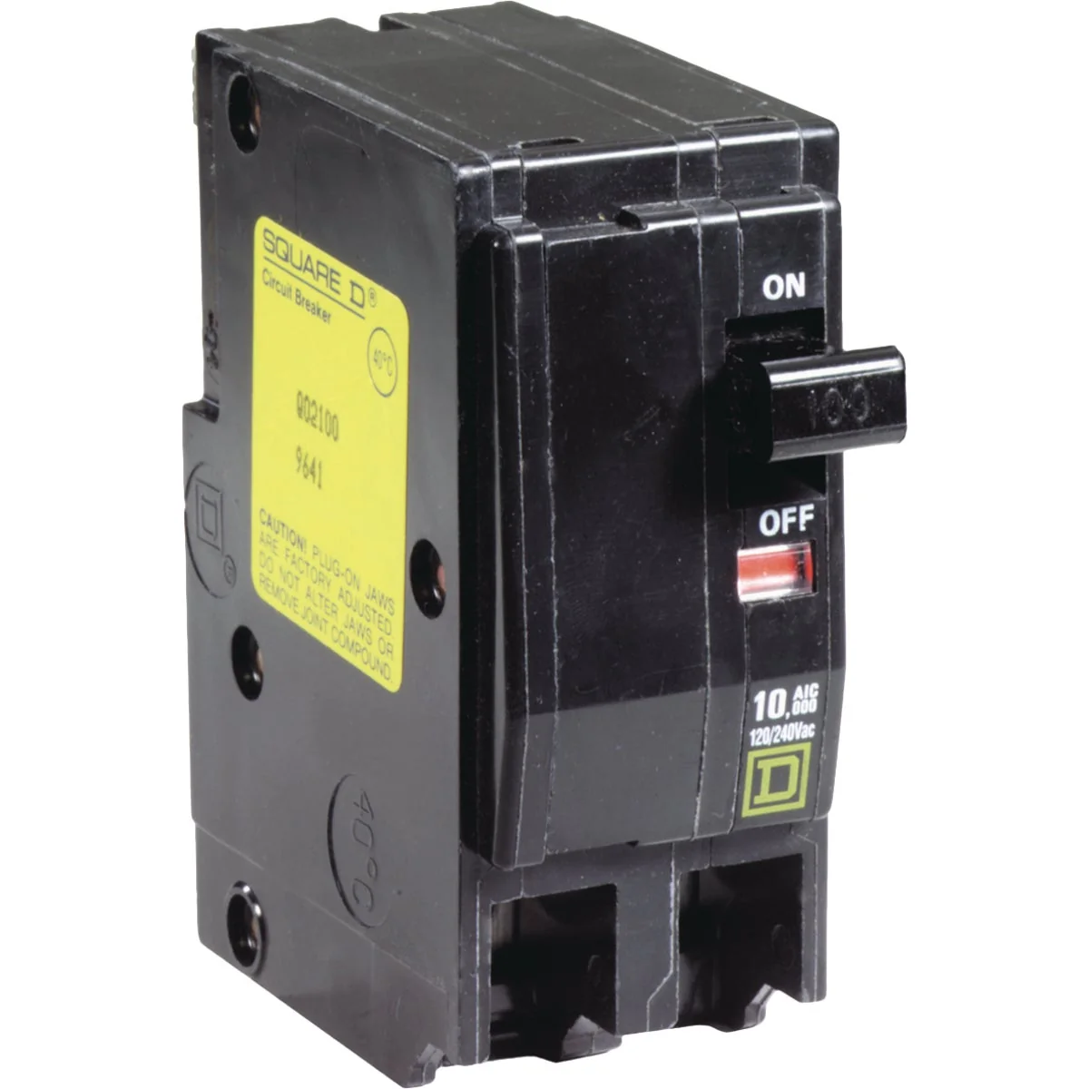 Functional Square D QO 100A Double-Pole Standard Trip Circuit Breaker High-Grade