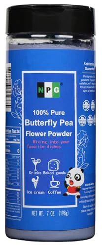High-End ze Dried Blue Butterfly Pea Flower Powder 7 Oz 7 Ounce Safe