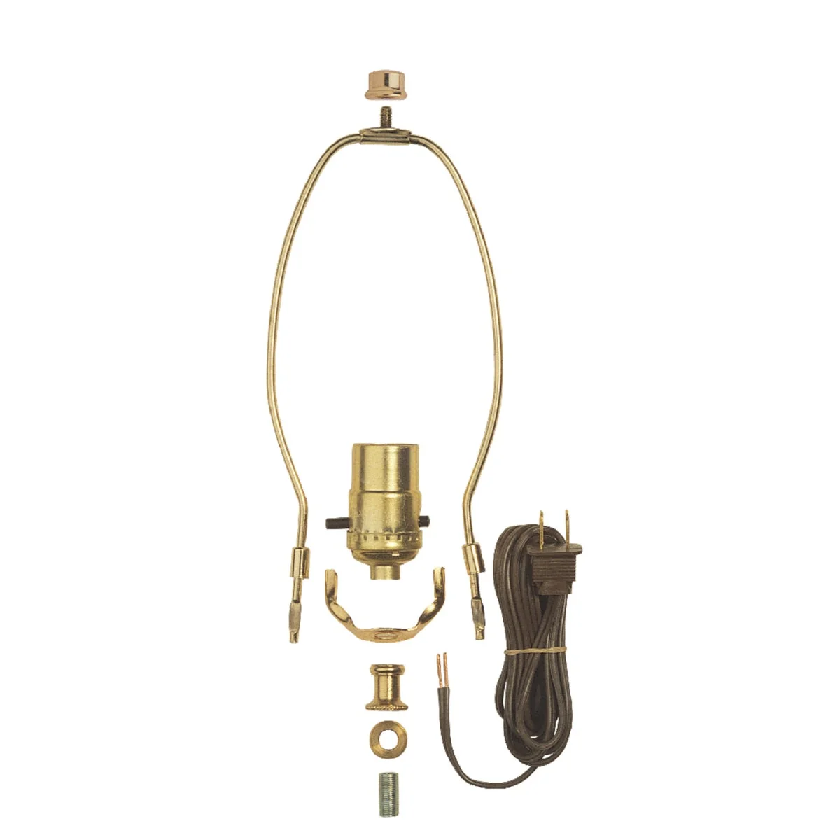 Top-Quality Westinghouse Push-Through Medium Base Brass Make-A-Lamp Kit Smart