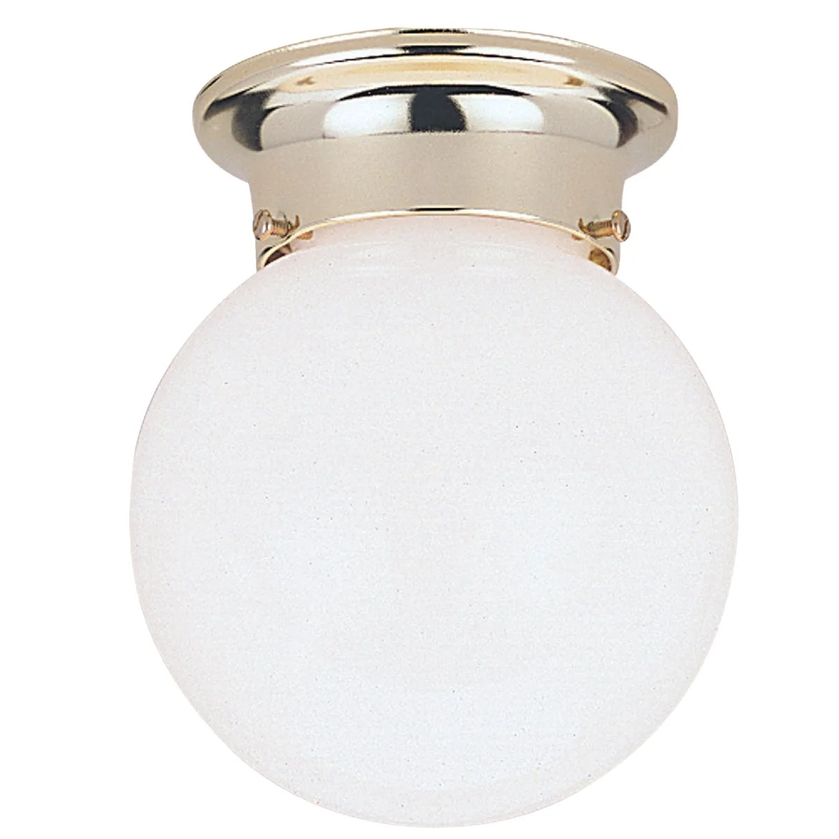 Classic Home Impressions 6 In. Polished Brass Incandescent Flush Mount Ceiling Light Fixture Top-Quality