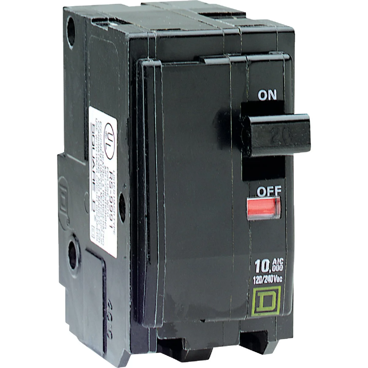 Modern Square D QO 50A Double-Pole Standard Trip Circuit Breaker Organic