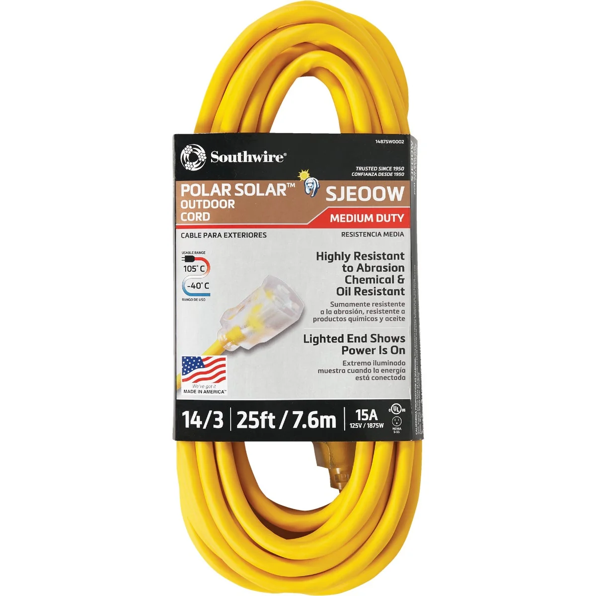 Excellent Coleman Cable 25 Ft. 14 3 Cold Weather Extension Cord Professional