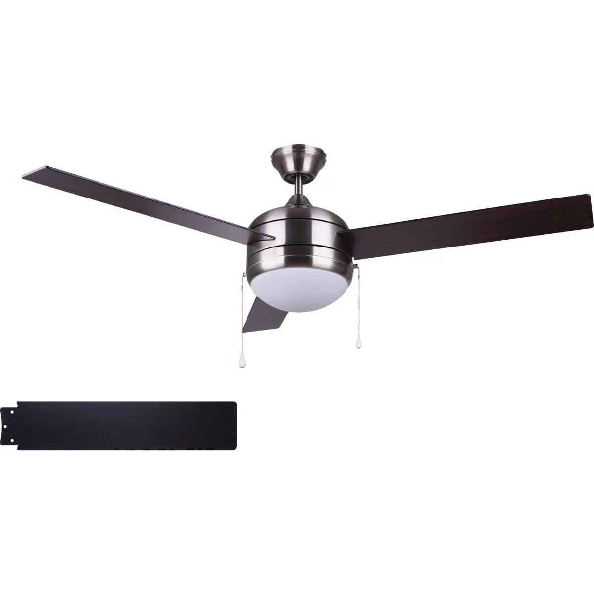 Unique Home Impressions Sardiac 52 In. Brushed Nickel Outdoor Ceiling Fan with Light Kit Dependable