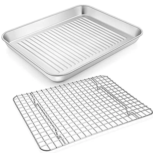 World-Class Baking Pan with Wire Rack Crafted