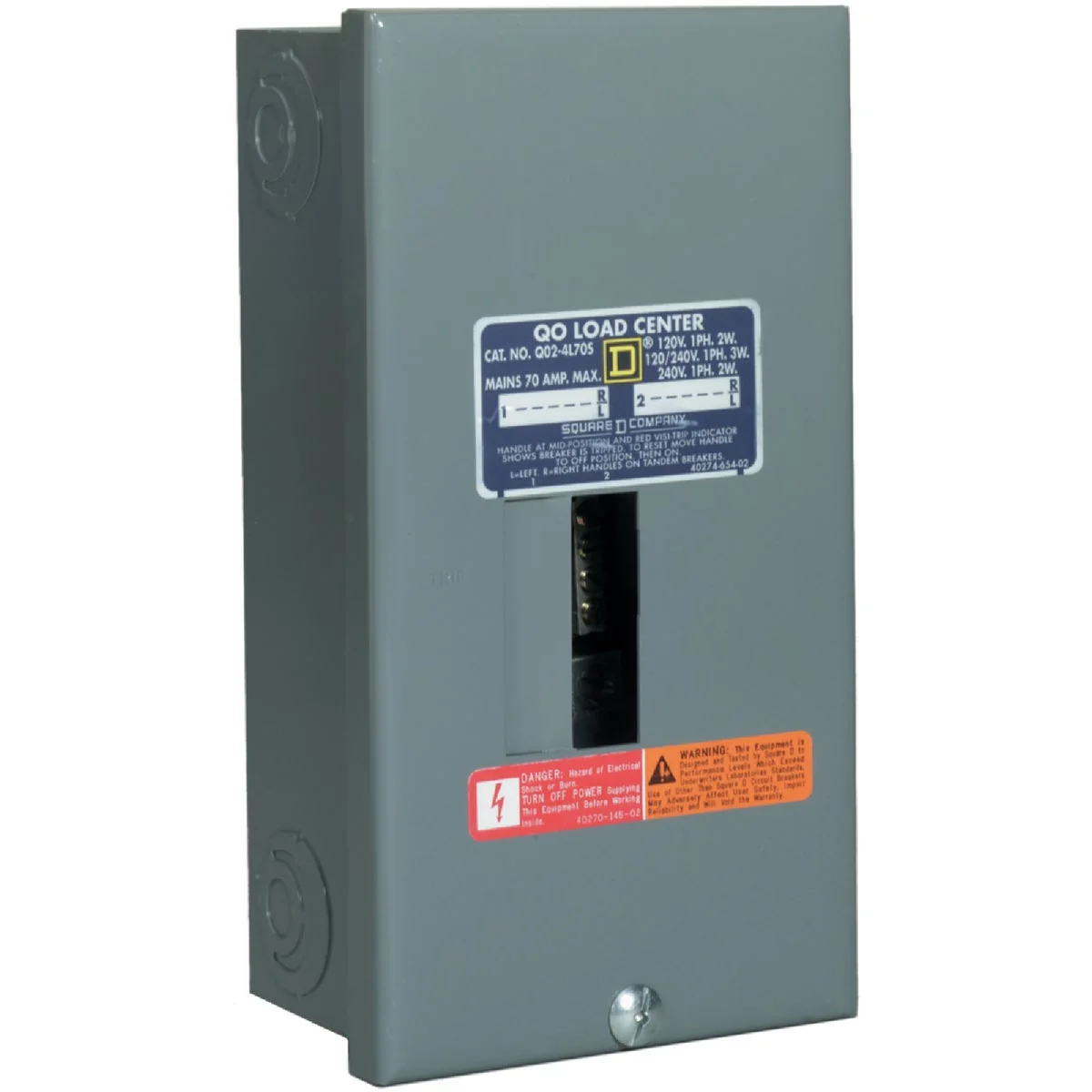 Advanced Square D QO 70A 2-Space 4-Circuit Indoor Main Lug Load Center Efficient