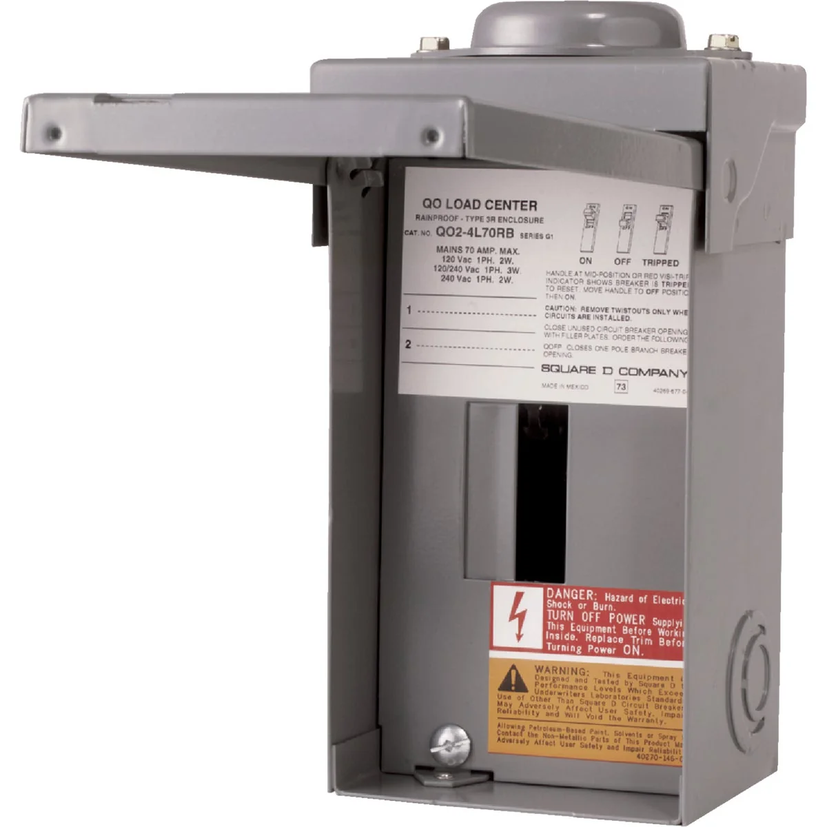Outstanding Square D QO 70A 2-Space 4-Circuit Raintight Main Lug Load Center Innovative