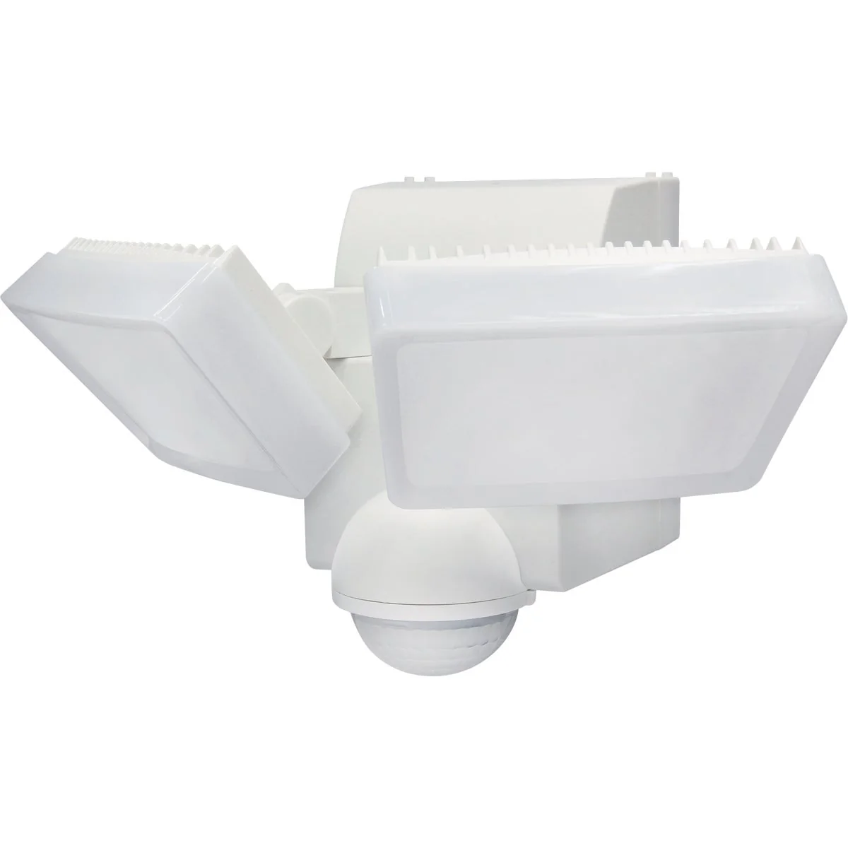 Lightweight IQ America White 800 Lm. LED Motion Sensing Battery Operated 2-Head Security Light Fixture Clean