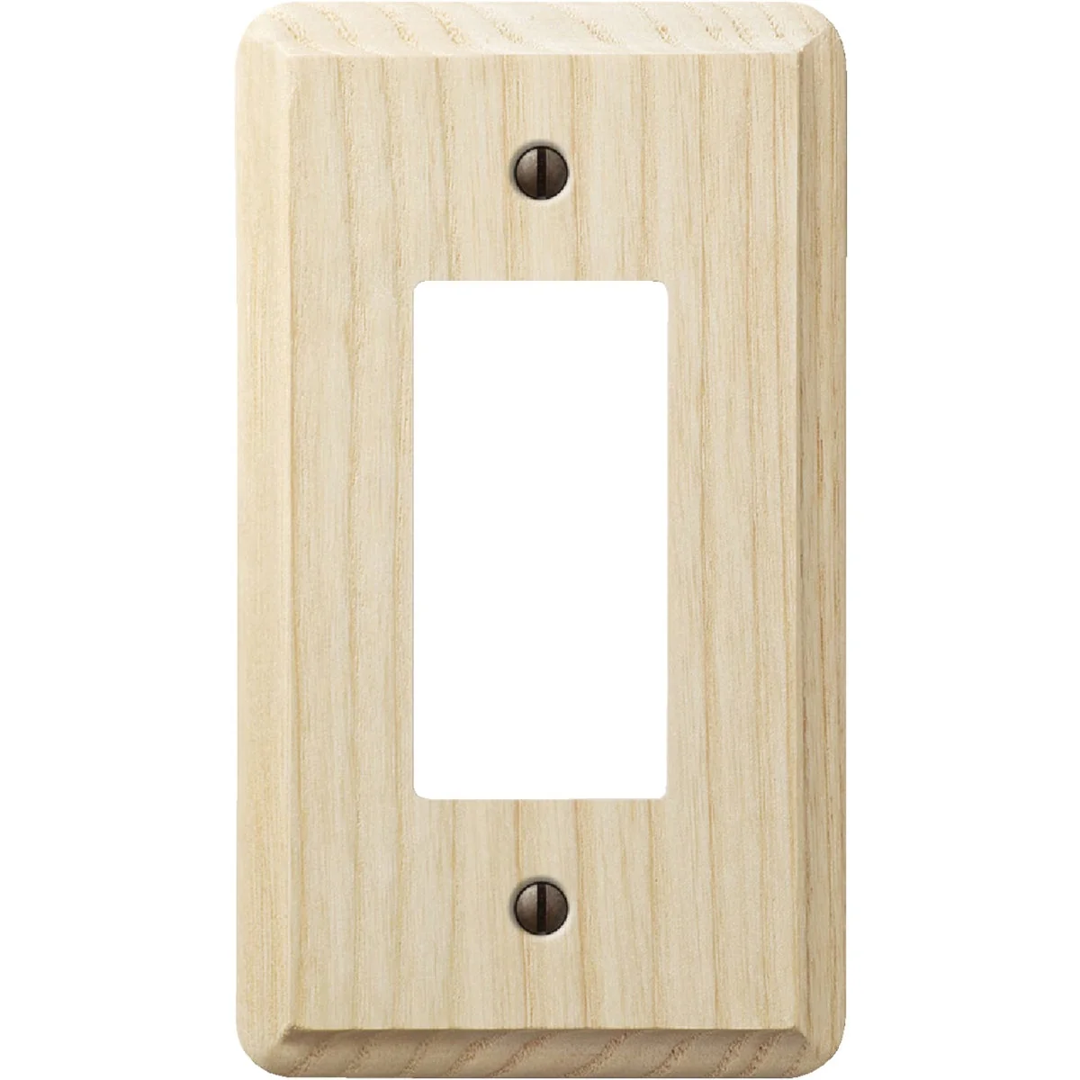 Powerful Amerelle 1-Gang Solid Ash Rocker Decorator Wall Plate Unfinished Ash Expertly Made