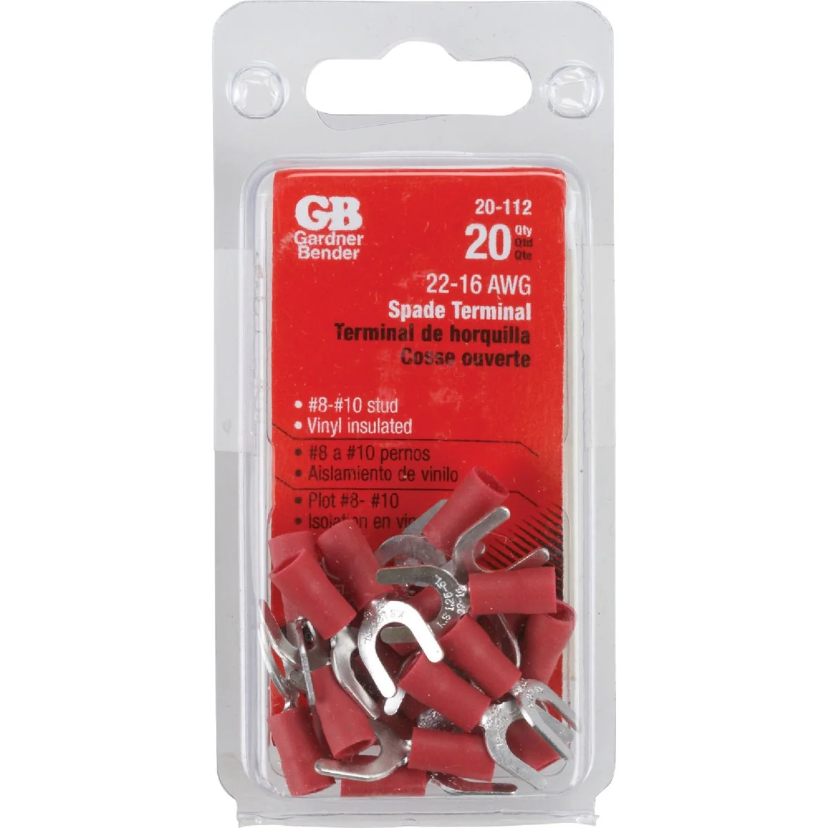 Outstanding Gardner Bender 22 to 16 AWG 8 to 10 Yes Spade Terminal 20-Pack Healthy