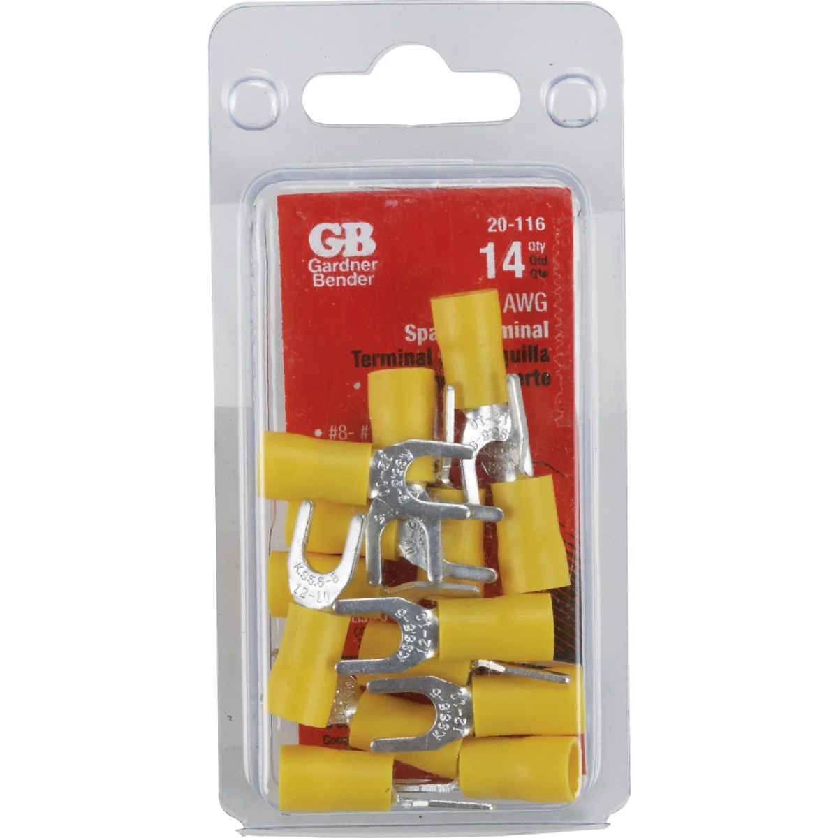 Quality Gardner Bender 12 to 10 AWG 8 to 10 Yes Spade Terminal 14-Pack Secure