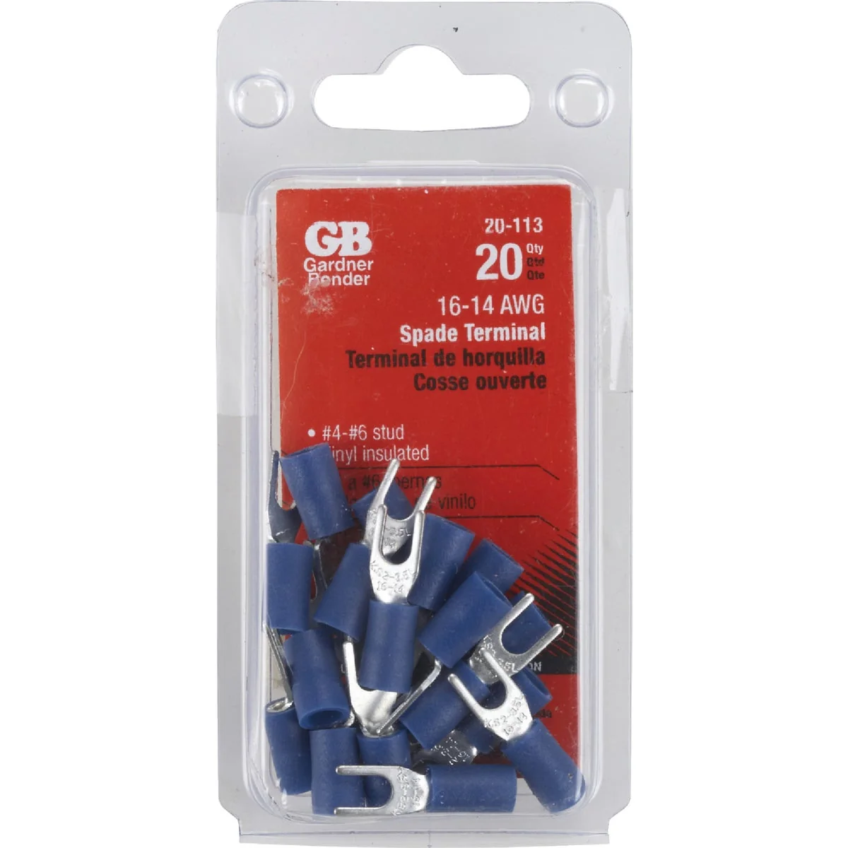 Comfortable Gardner Bender 16 to 14 AWG 4 to 6 Yes Spade Terminal 20-Pack Quality