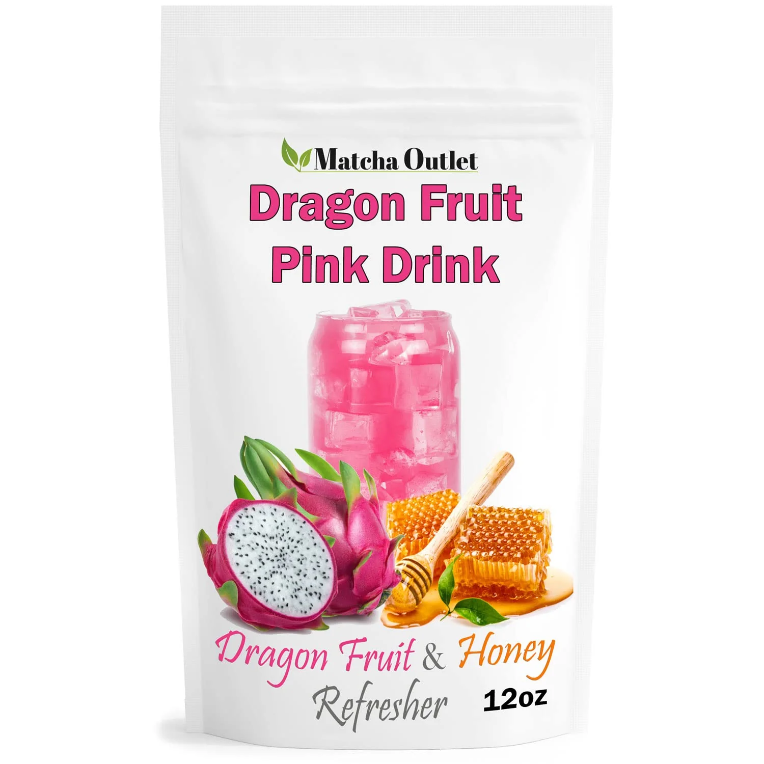 Outstanding Pink Drink Powder Pitaya Dragon Fruit Honey Refresher 12 oz Great For Loaded Tea Bubble Tea Fine Crafted