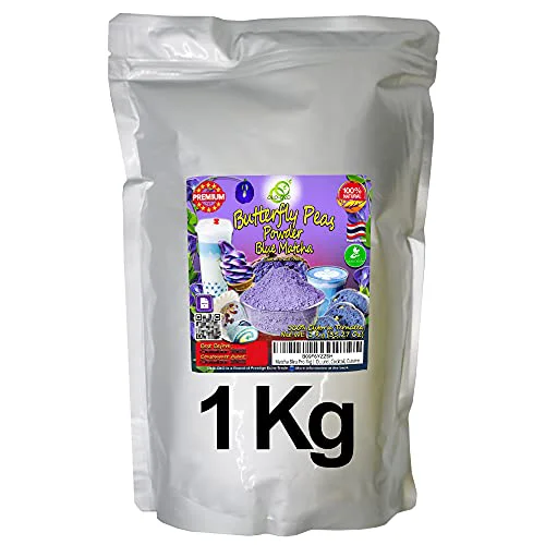 Next-Generation Blue Matcha Butterfly Pea Powder 35.2 Oz or 1 Kg 35.2 Ounce Green