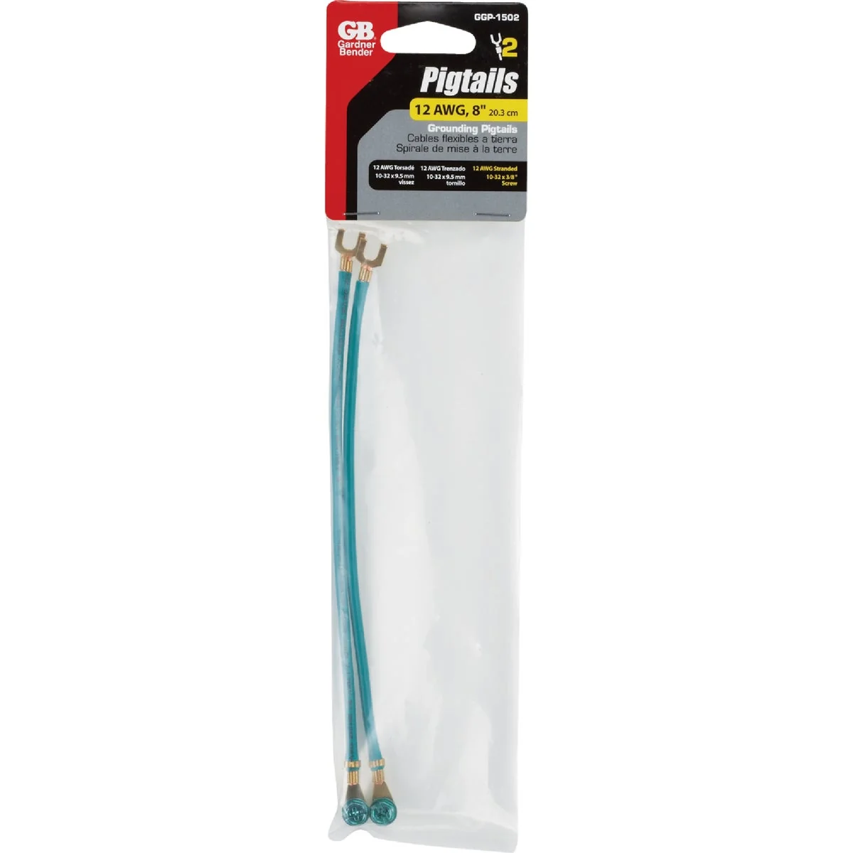 Genuine Gardner Bender 8 In. 12 AWG Captured Screw Grounding Pigtail Safe