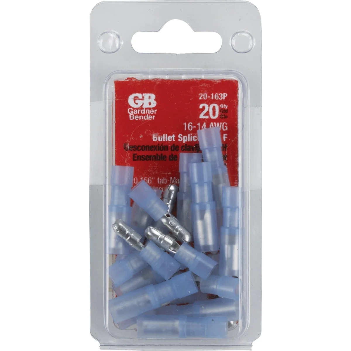 Certified Gardner Bender 16 to 14 AWG Male Female Fully-Insulated Bullet Connector Pair 20-Pack Durable
