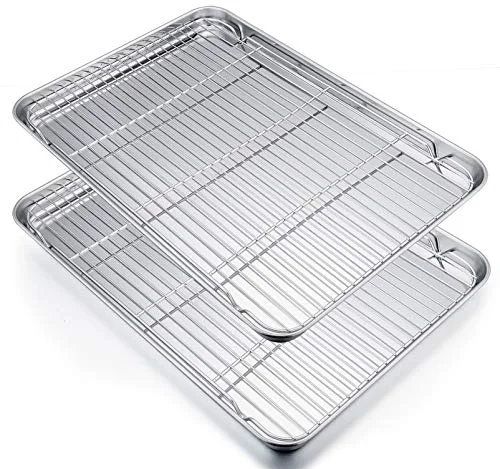 Easy-to-Use 19.6 Inch Baking Sheet with Rack Set Certified